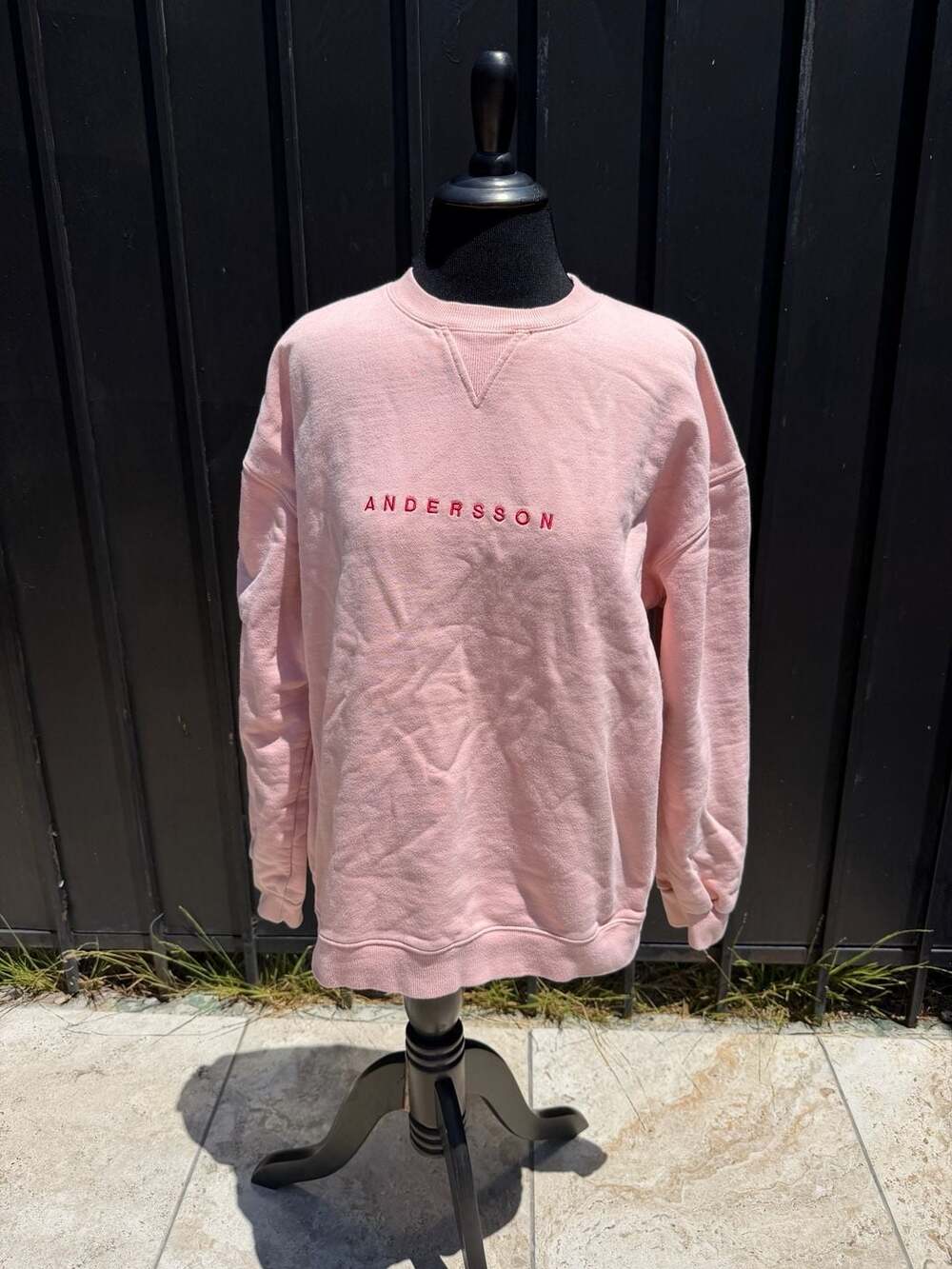 Andersson Bell 'Enigma' Crewneck Sweatshirt in Light Pink